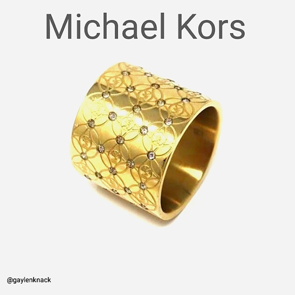 Michael Kors Heritage Monogram Barrel Ring